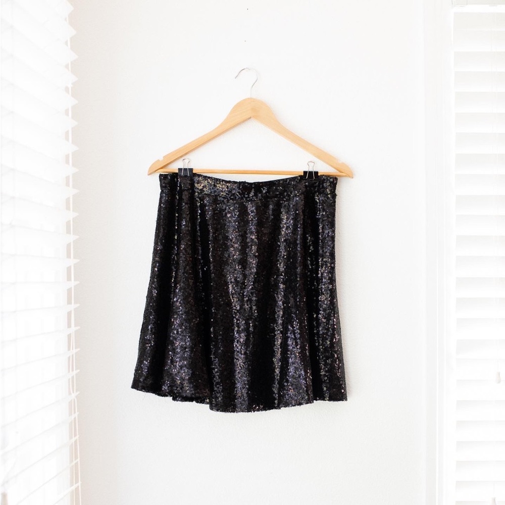 Xhilaration black sequin skirt